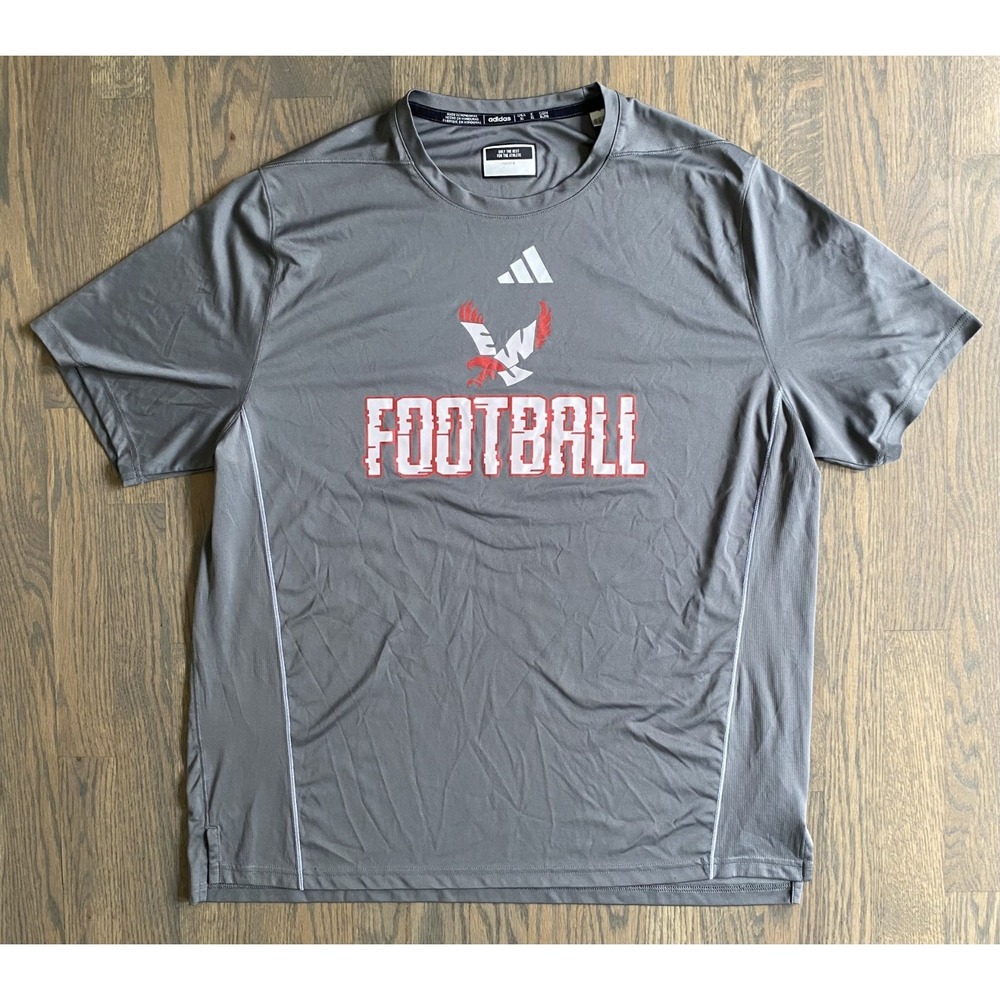 Adidas Eastern Washington Eagles Football Shirt Jersey Gray Men Size XL
